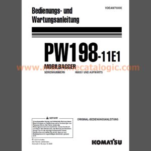 Komatsu PW198-11E1 MOBILBAGGER Bedienungs- und Wartungsanleitung Deutsch