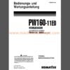 Komatsu PW160-11E0 MOBILBAGGER Bedienungs- und Wartungsanleitung Deutsch