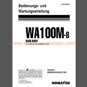 Komatsu WA100M-8 RADLADER Bedienungs- und Wartungsanleitung Deutsch