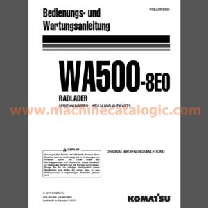 Komatsu WA500-8E0 RADLADER Bedienungs- und Wartungsanleitung Deutsch