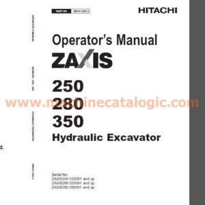 Hitachi ZX250-3, ZX280-3, ZX350-3 Operator's Manual