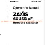 Hitachi ZX60USB-3F Hydraulic Excavator Operator's Manual