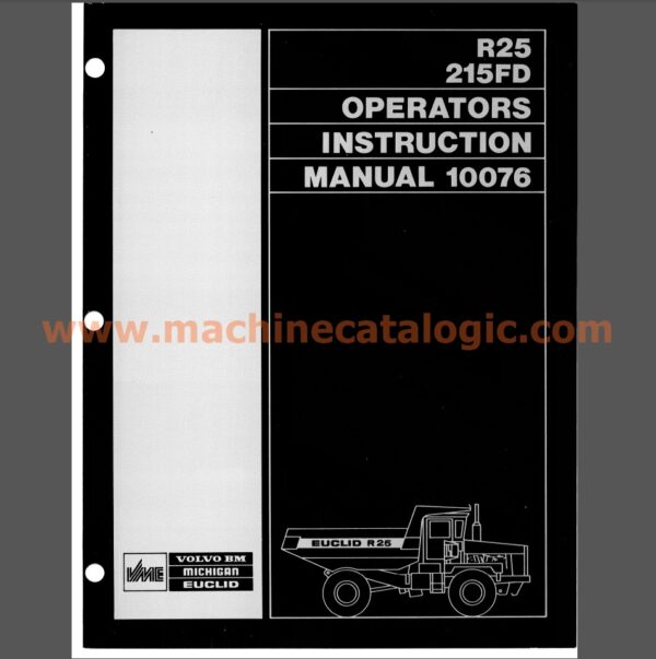 Euclid R25 215FD Operators Instruction Manual