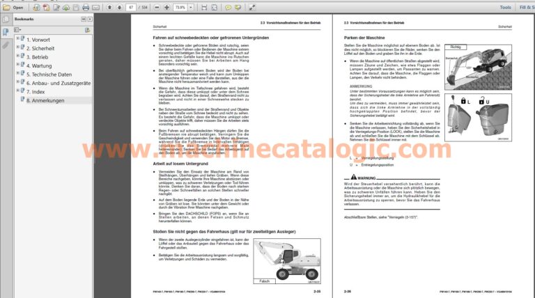 PW140-7, PW160-7, PW180-7, PW200-7, PW220-7 MOBILBAGGER Bedienungs- und Wartungsanleitung INDEX