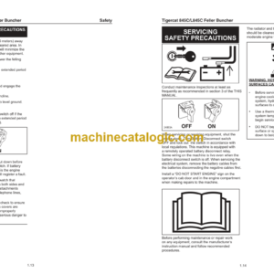 Tigercat 845C, L845C Feller Buncher Service Manual (84521501 – 84522500)