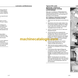 Tigercat 250 Loader Service Manual (2500101 – 2500499)