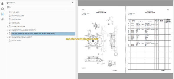 Hitachi ZX1000K-3 High Reach Demolition Machine Parts Catalog