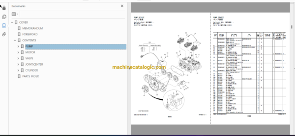 Hitachi ZH200-5A Hybrid Excavator Full Parts Catalog