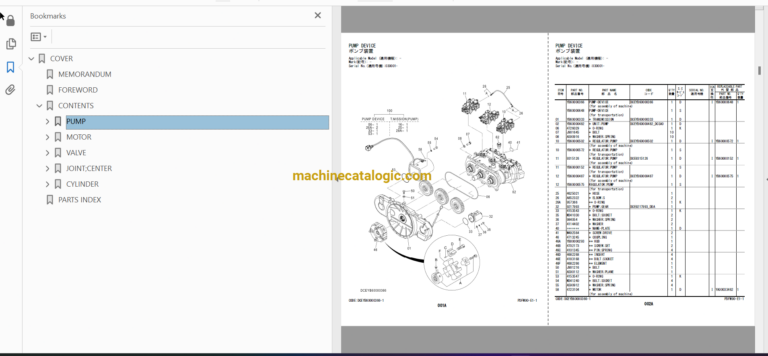 Hitachi ZH200-5A Hybrid Excavator Full Parts Catalog