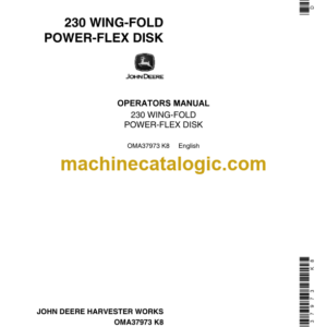 John Deere 230 Wing-Fold Power-Flex Disk Operator's Manual (OMA37973)