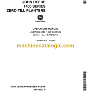 John Deere 1400 Series Zero-Till Planters Operator's Manual (OMA33503)