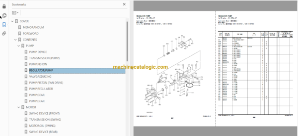 Hitachi EX1200-7 Hydraulic Excavator Full Parts Catalog