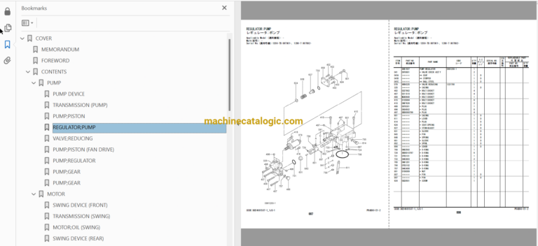 Hitachi EX1200-7 Hydraulic Excavator Full Parts Catalog