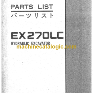 Hitachi EX270LC Hydraulic Excavator Parts Catalog