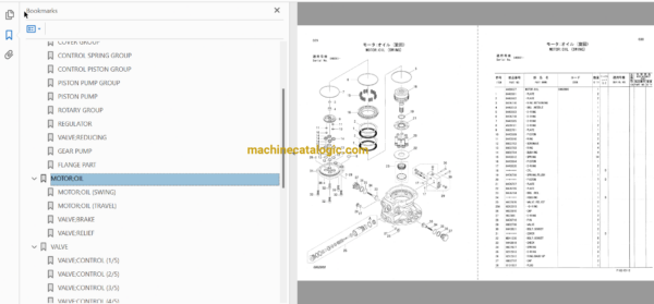 Hitachi ZX75US-A, ZX85US Excavator Full Parts Catalog