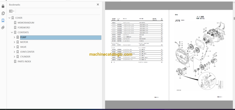 Hitachi ZX200-3G,ZX200LC-3G,ZX210H-3G,ZX210LCH-3G,ZX210K-3G,ZX210LCK-3G Hydraulic Excavator Full Parts Catalog