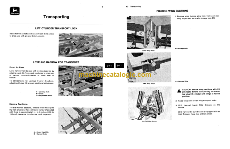 John Deere 610 and 810 Finishing Harrows Operator's Manual (OMA41513)