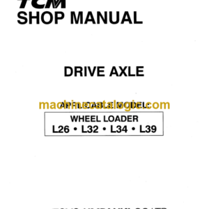 TCM L26,L32,L34,L39 Drive Axle Shop Manual