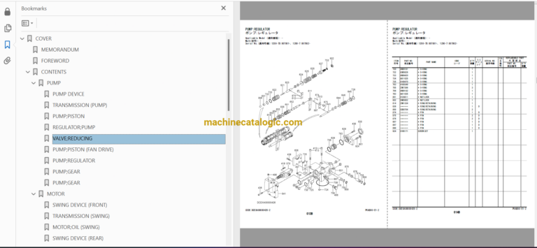 Hitachi EX1200-7B Hydraulic Excavator Full Parts Catalog