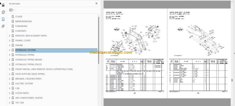 Hitachi ZX1300K-7 High Reach Demolition Excavator Parts Catalog