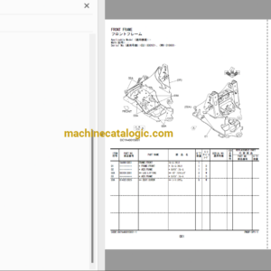 Hitachi ZW140PL-5B Wheel Loader Full Parts Catalog