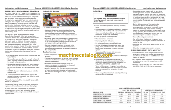 Tigercat X822D, LX822D, X830D, LX830D Feller Buncher Service Manual (83063001 - 83064000)