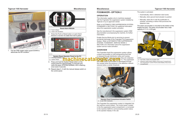 Tigercat 1185 Harvester Service Manual (11850101 - 11850500)