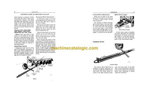 John Deere 600 and 600H Drawn Disk Plows Operator's Manual (OMA3560)