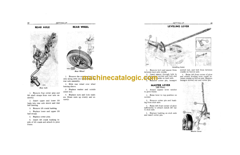 John Deere 555 and 555H Three-Bottom and Four-Bottom Drawn Moldboard Plows Operator's Manual (OMA69659)