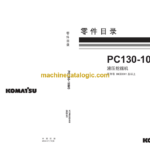 Komatsu PC130-10M0 Hydraulic Excavator Parts Book (DBCE0001 and up)