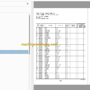 Hitachi ZX1400K High Reach Demolition Machine Parts Catalog