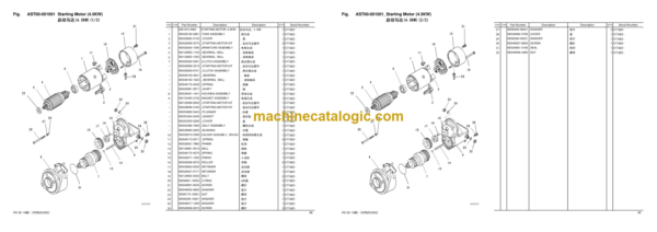 Komatsu PC130-10M0 Hydraulic Excavator Parts Book (DBCE0001 and up)