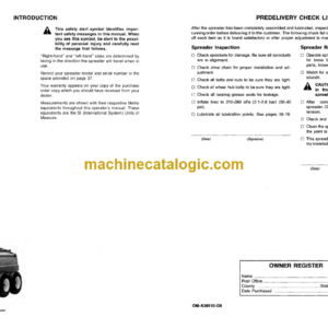 John Deere 870A Flail Spreader Operator’s Manual (OMA39510)