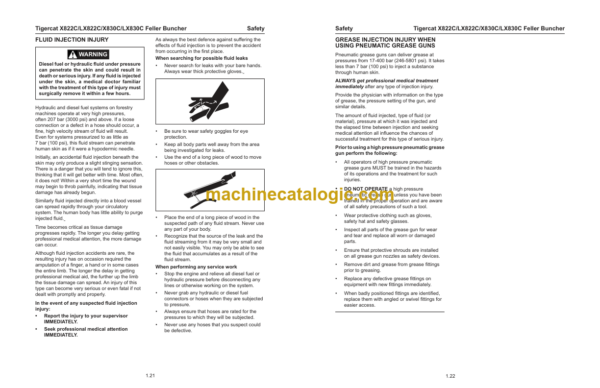 Tigercat X822C, LX822C, X830C, LX830C Feller Buncher Service Manual (82261001 - 82263000)