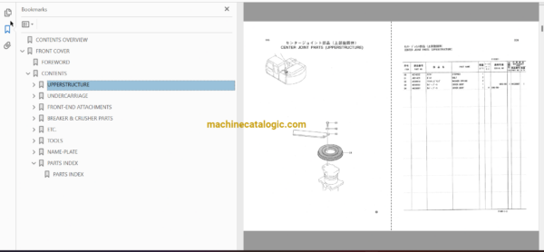 Hitachi EX225USR,EX225USRLC,EX225USRK,EX225USRLCK Excavator Full Parts Catalog