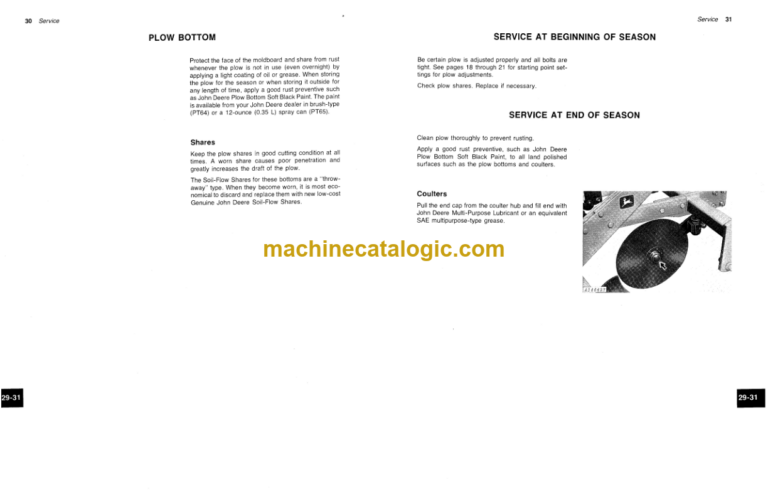 John Deere 30 Integral Plow Operator's Manual (OMA41131)