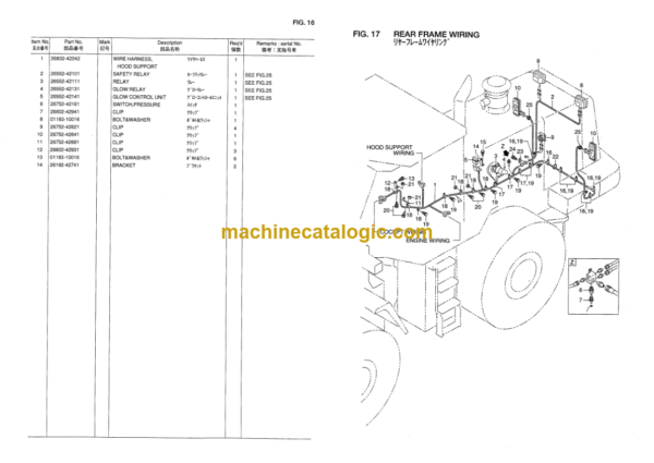 Hitachi LX360E Wheel Loader Parts Catalog