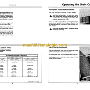 John Deere 400 Grain Cart Operator’s Manual (OMA48016)