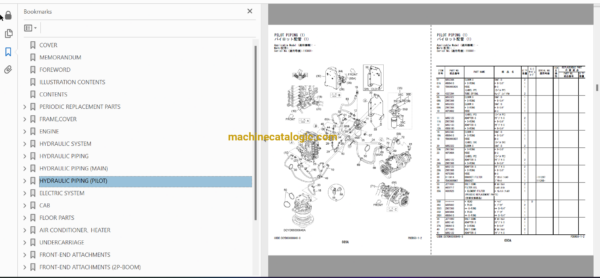 Hitachi ZX85USB-6 Hydraulic Excavator Full Parts Catalog Hitachi ZX85USB-6 Hydraulic Excavator INDEX: