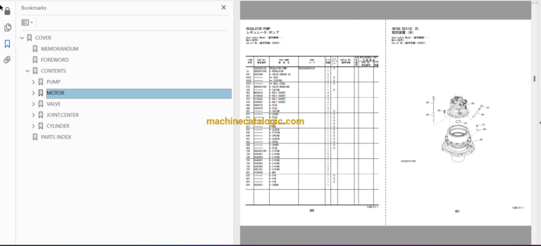 Hitachi ZX670LC-5B,ZX670LCH-5B Hydraulic Excavator Full Parts and Engine Parts Catalog