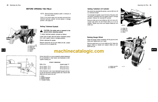 John Deere 2600 Semi-Integral Moldboard Plow Operator's Manual (OMA46844)