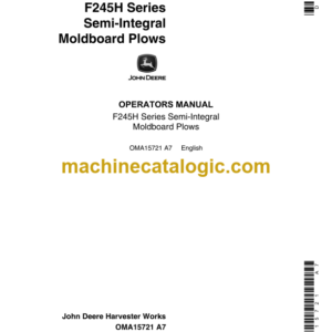 John Deere F245H Series Semi-Integral Moldboard Plows Operator's Manual (OMA15721)