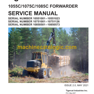 Tigercat 1055C, 1075C, 1085C Forwarder Service Manual (10850501 - 10851000)