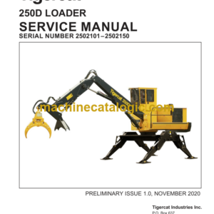 Tigercat 250D Loader Service Manual (2502101 - 2504500)