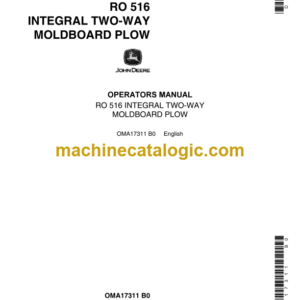 John Deere RO 516 Integral Two-Way Moldboard Plow Operator's Manual (OMA17311)