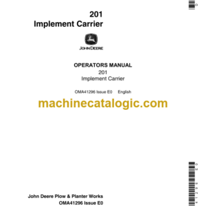 John Deere 201 Implement Carrier Operator's Manual (OMA41296)