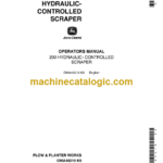 John Deere 200 Hydraulic-Controller Scraper Operator's Manual (OMA40219)