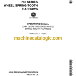 John Deere 740 Series Wheel Spring-Tooth Harrows Operator's Manual (OMA21193 L2)