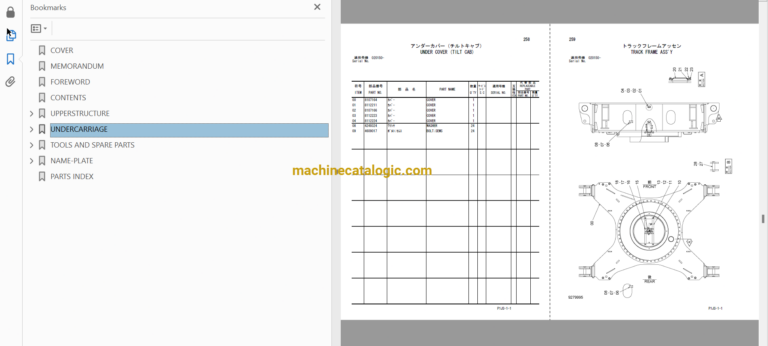 Hitachi ZX1800K-3 High Reach Demolition Machine Full Parts Catalog