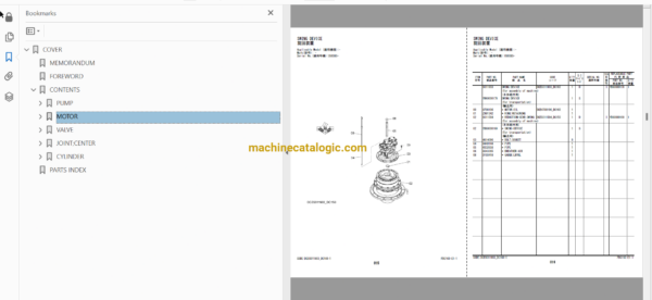 Hitachi ZX250LC-6 Hydraulic Excavator Full Parts Catalog